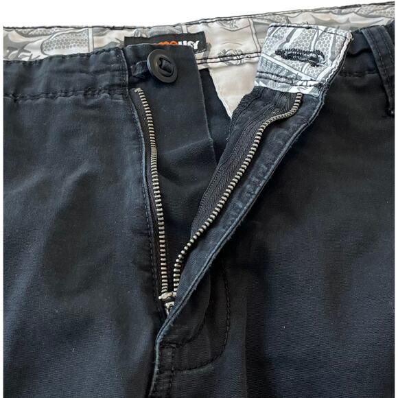 AMPLIFY CARGO SHORTS, MENS, 32/TAG, MEASURED 34 WAIST, BLACK, HIGH RISE - Picture 7 of 11